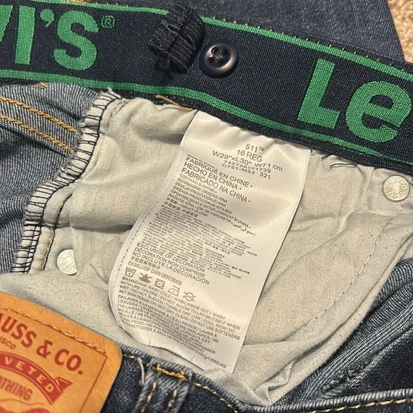 Boys Levis 511 Jeans Size 16 EUC - Picture 4 of 6